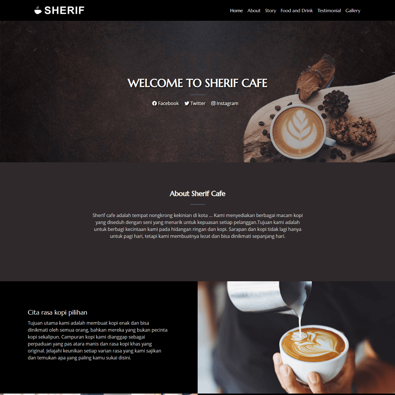 Paket Web Cafe/ Tempat Ngopi