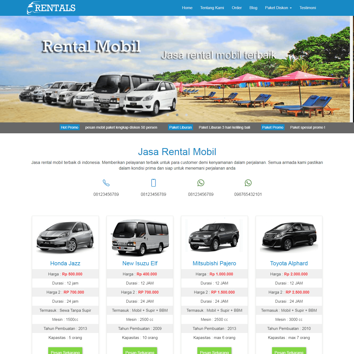 Paket Website Rental Mobil 2