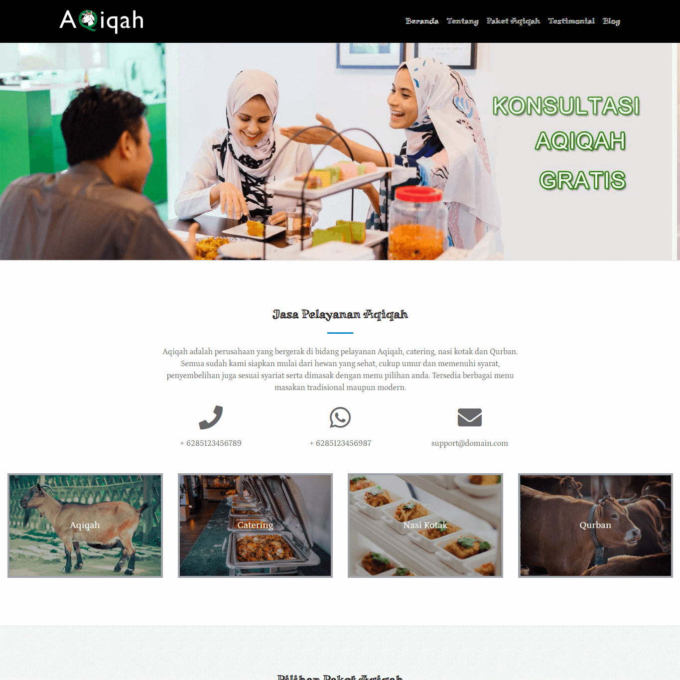 Paket website Jasa Aqiqah